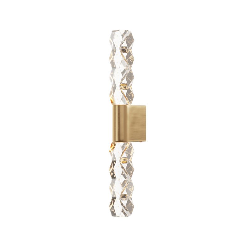 Бра LED 5 Вт 3000K з кришталем, латунь, 4×40 см