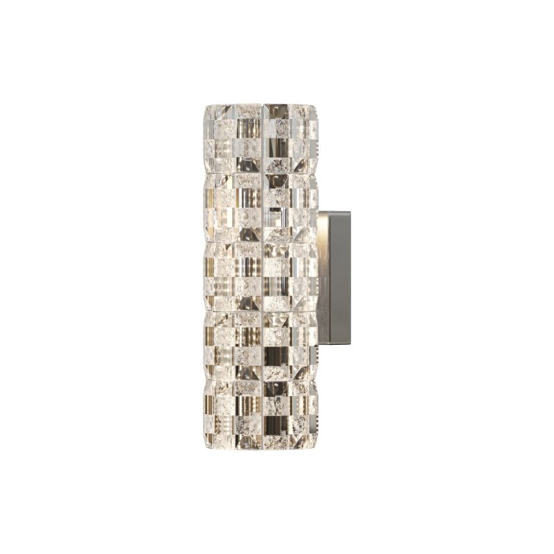 Бра LED 20 Вт 3000K з кришталем, хром, 16×38 см