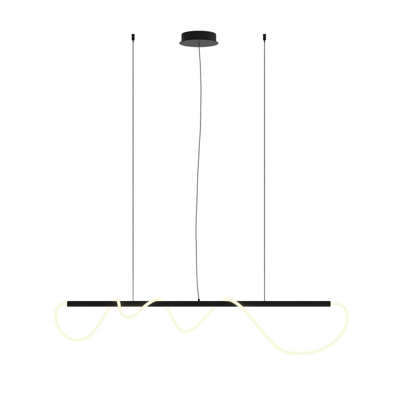Люстри LED 43 Вт 3000K, чорний, 18×150 см