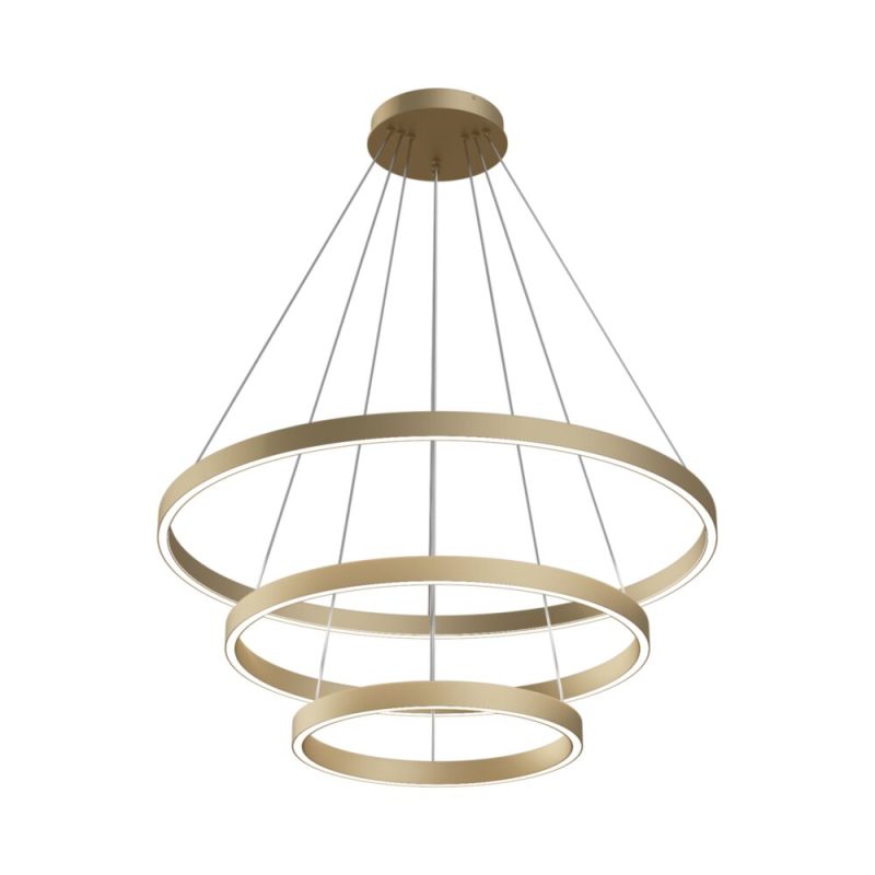 Люстра LED 115 Вт 4000K, латунь, Ø80 см