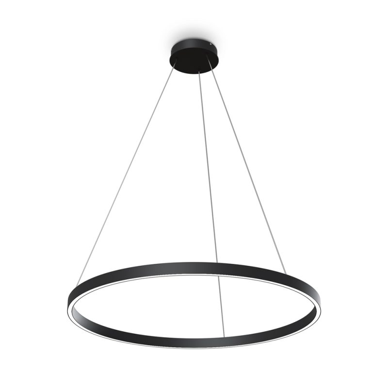 Люстра LED 51 Вт 4000K, чорний, Ø80 см
