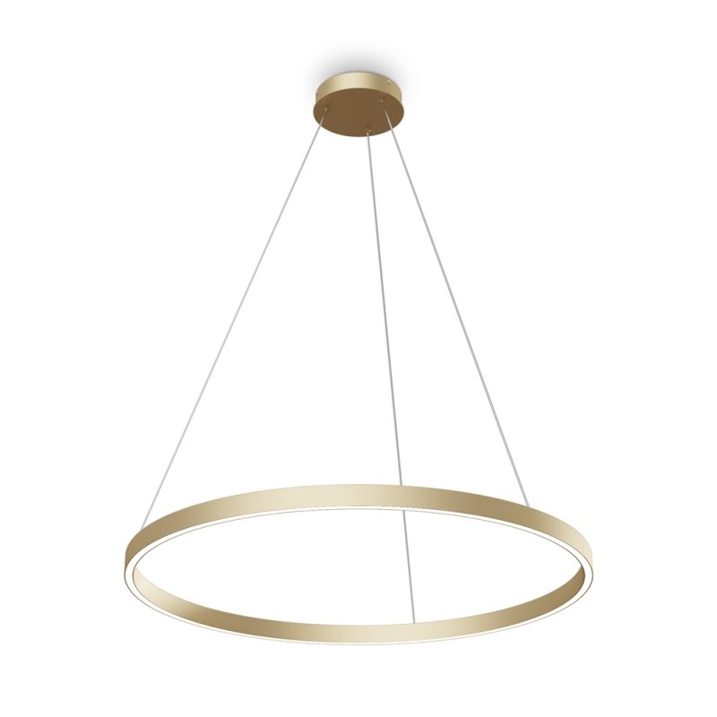 Люстра LED 51 Вт 4000K, латунь, Ø80 см
