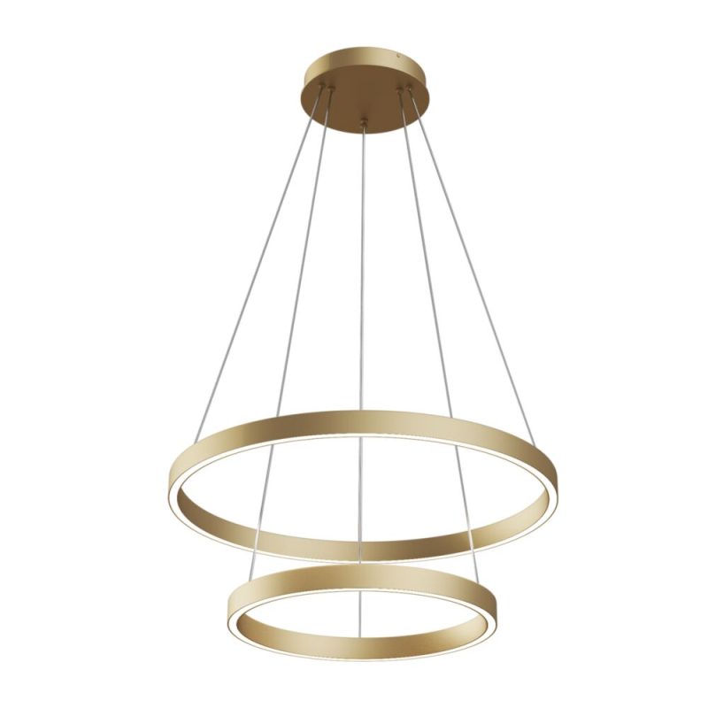 Люстра LED 61 Вт 4000K, латунь, Ø60 см