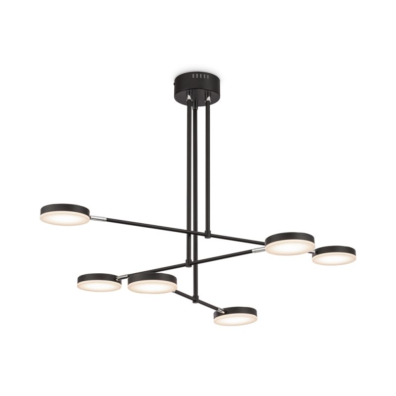 Люстра LED 36 Вт 3000K, чорний, Ø89 см