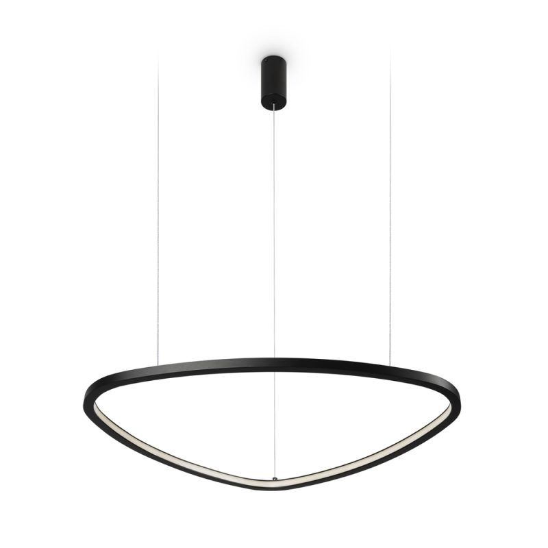 Люстра LED 25 Вт 3000K, чорний, 48×20 см