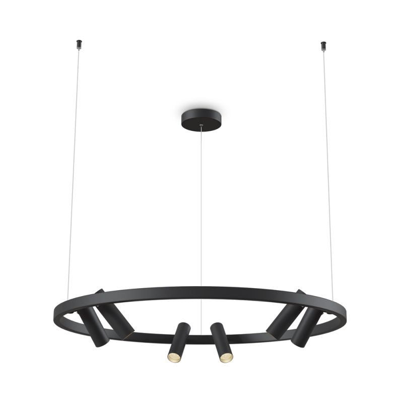 Люстра LED 42 Вт 4000K, чорний, Ø90 см