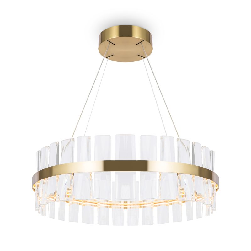 Люстра LED 45 Вт 3000K, латунь, Ø60 см, висота 43 см