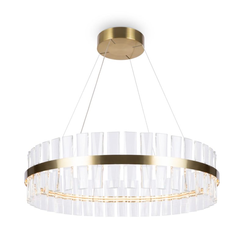 Люстра LED 60 Вт 3000K, латунь, Ø81 см