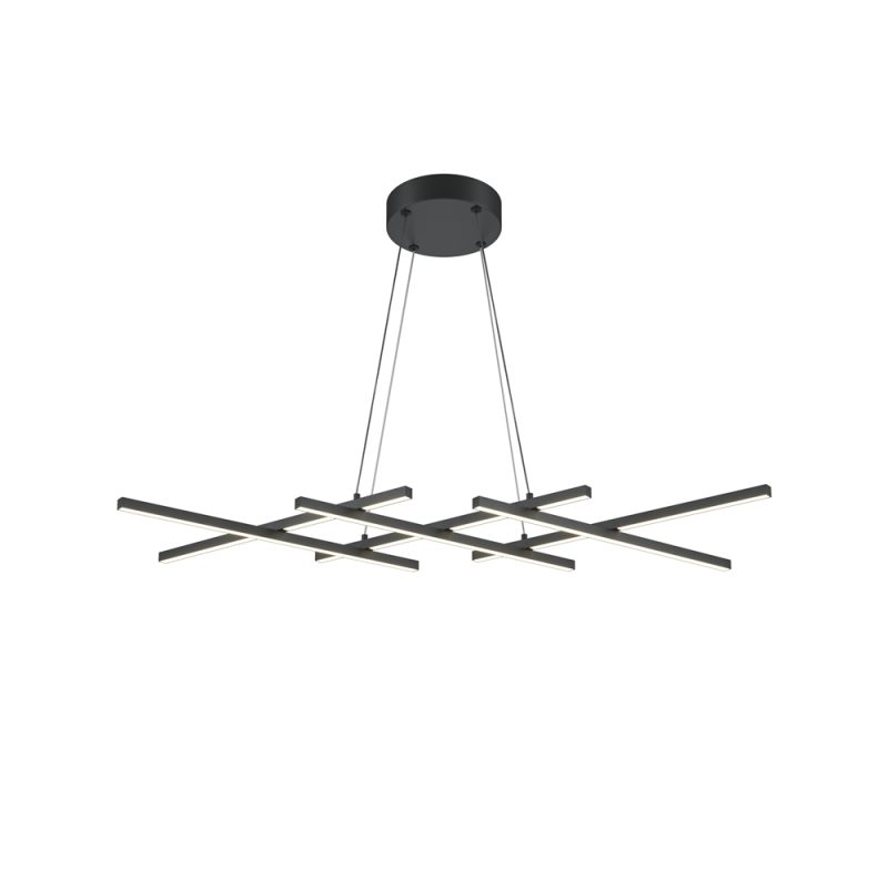 Люстра LED 40 Вт 3000-4000K, чорний, 30×27 см