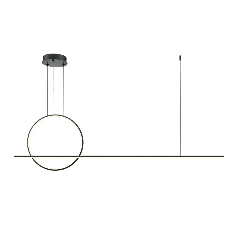 Люстра LED 40 Вт 3000-4000K, чорний, 143 см