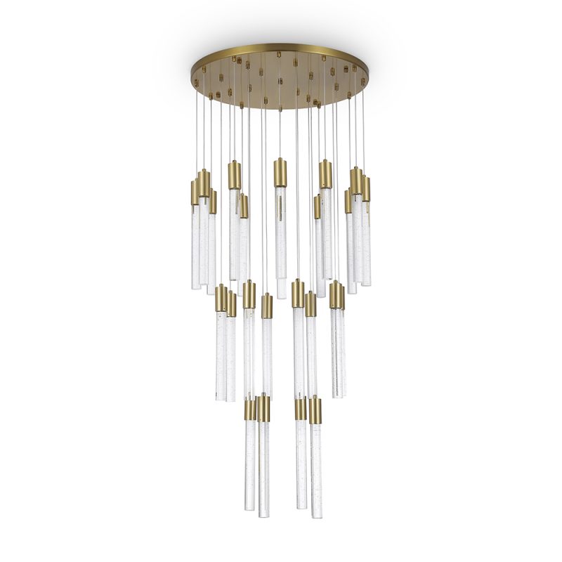 Люстра LED 72 Вт 3000K з кришталем, золото, Ø60 см