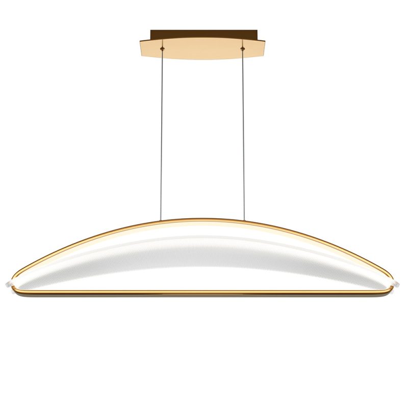 Люстра LED 34 Вт 3000K, латунь, 25×45 см