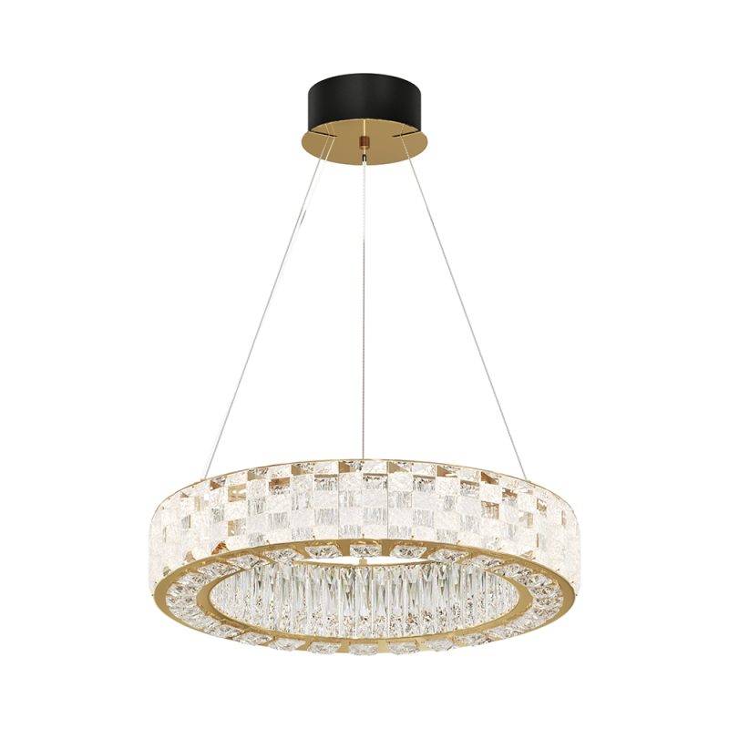 Люстра LED 40 Вт 3000K з кришталем, золото, Ø58 см
