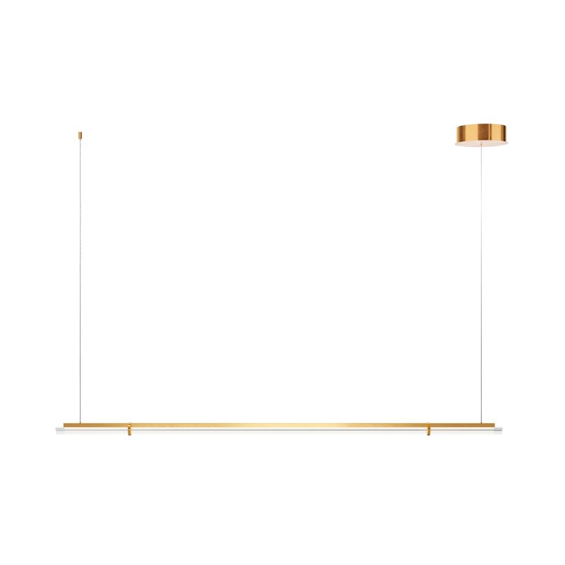 Люстра LED 28 Вт 3000K з кришталем, латунь, 18×50 см