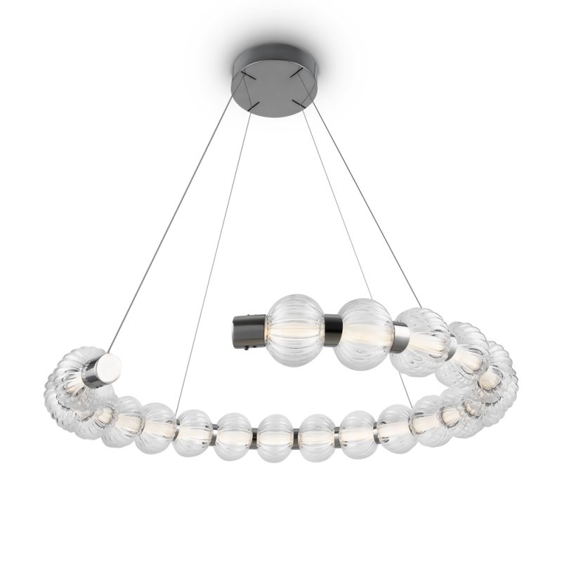 Люстра LED 26 Вт 4000K, нікель, Ø74 см
