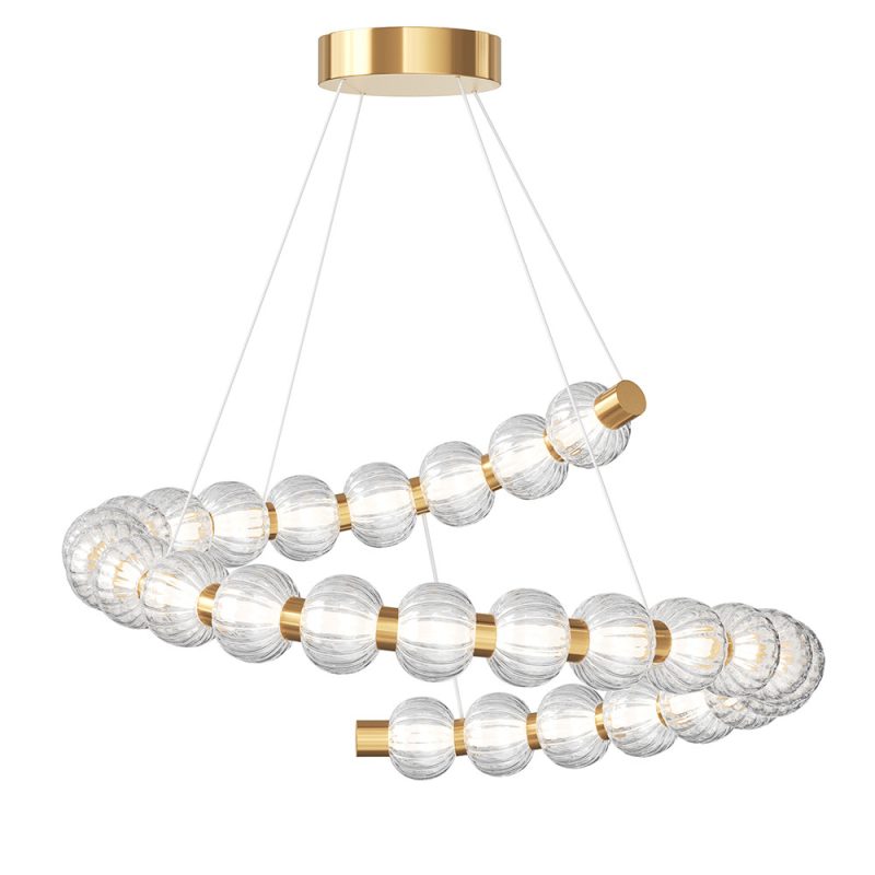 Люстра LED 40 Вт 3000K, золото, Ø80 см