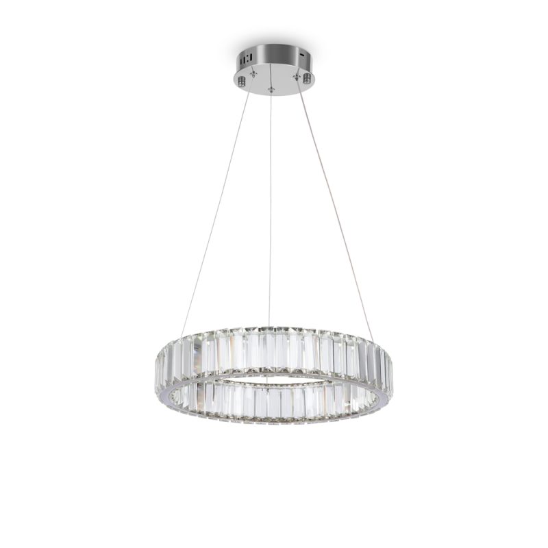 Люстра LED 15 Вт 3000k, 4000k, 5000K з кришталем, хром, Ø42 см