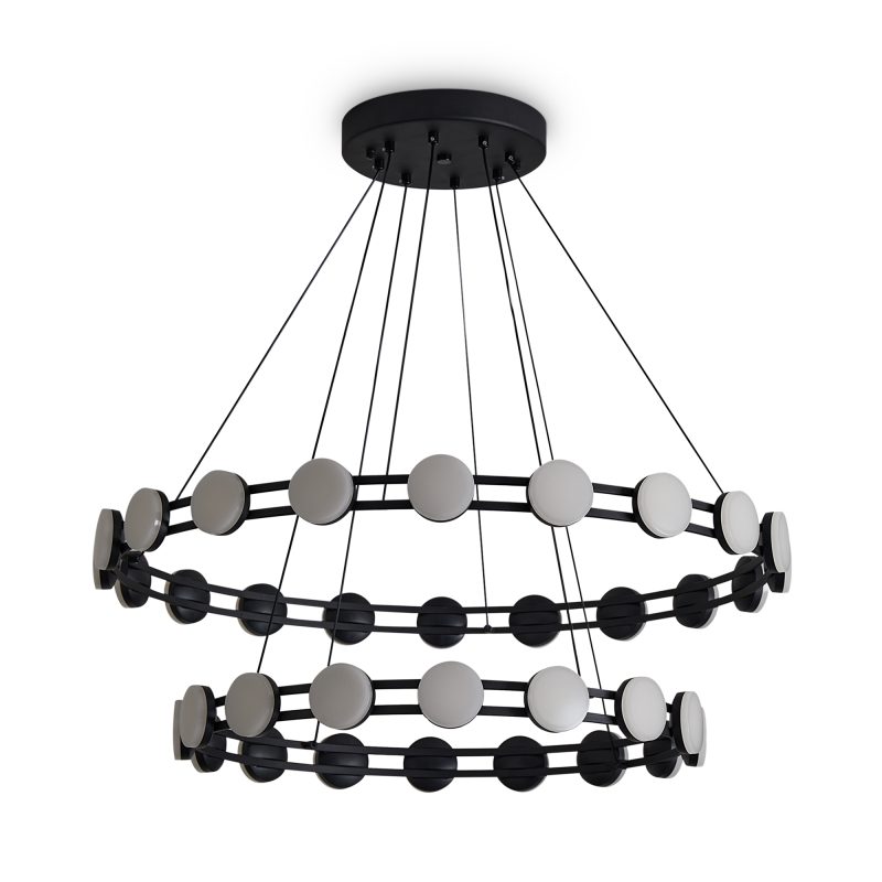 Люстра LED 70 Вт 3000K, чорний, Ø80 см