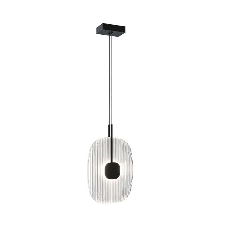Підвісний світильник LED 6 Вт, чорний, 24×150 см