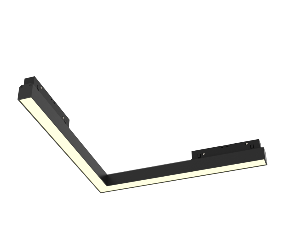 Трековий світильник LED 24 Вт 4000K, чорний, H 4,5 см, довжина 30 см
