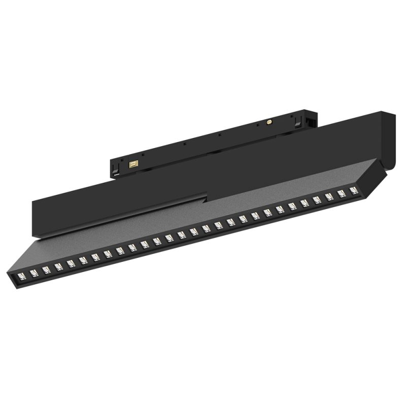 Трековий світильник LED 12 Вт 3000K, чорний, H 6 см