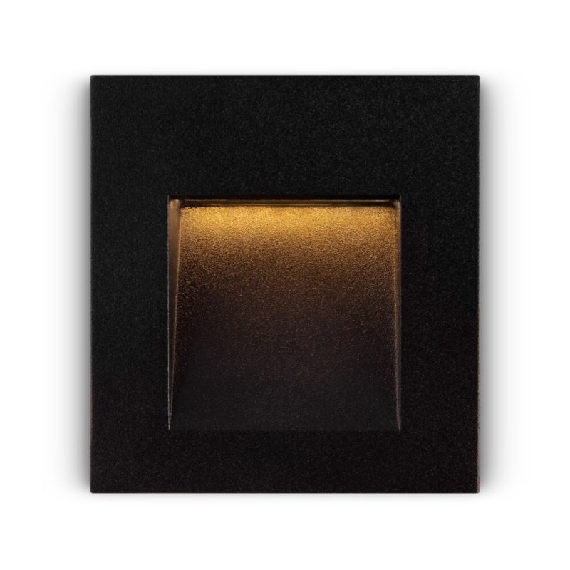 Вуличний вбудований світильник LED 3 Вт 3000K, чорний, 6,5×7 см