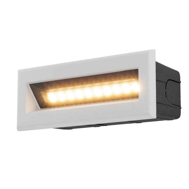 Вуличний вбудований світильник LED 5 Вт 3000K, білий, 6,5×5,5 см