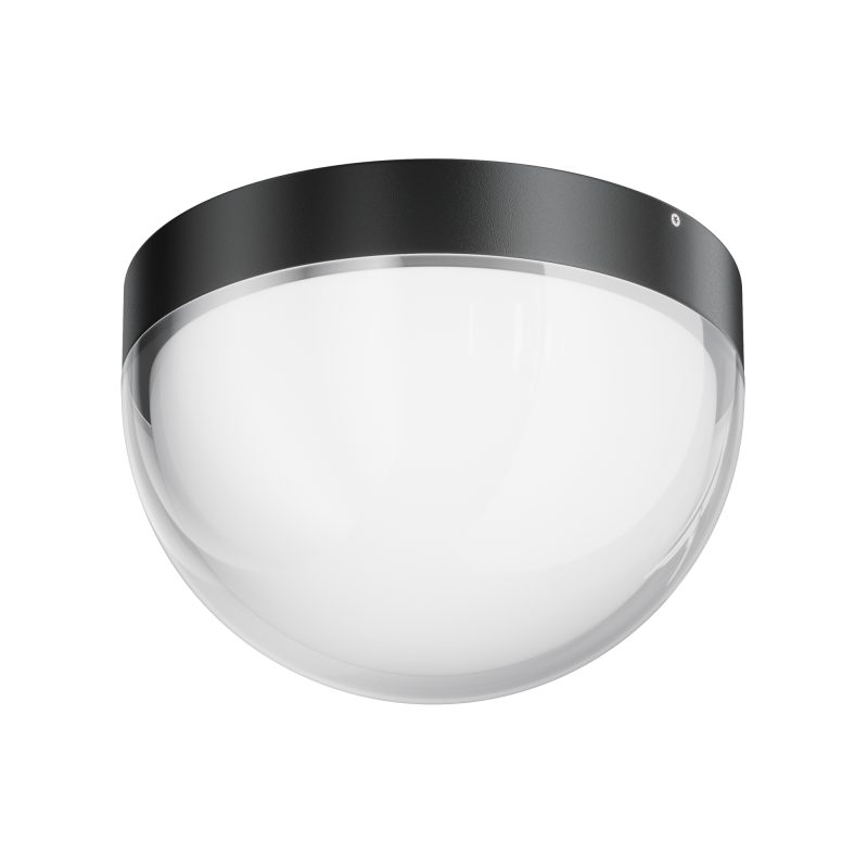 Вуличний стельовий світильник LED 12 Вт 3000K, чорний, Ø18 см