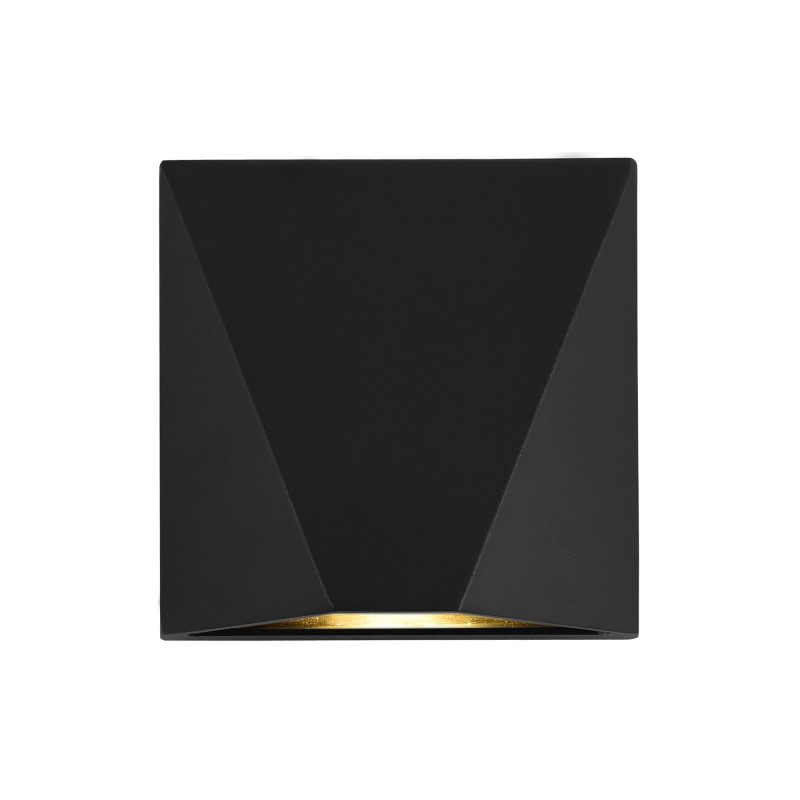 Вуличний настінний світильник LED 6 Вт 3000K, чорний, 12×12 см