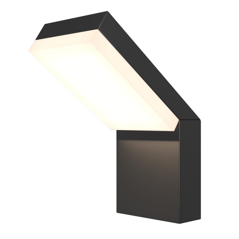 Вуличний настінний світильник LED 12 Вт 3000K, чорний, 10×22 см